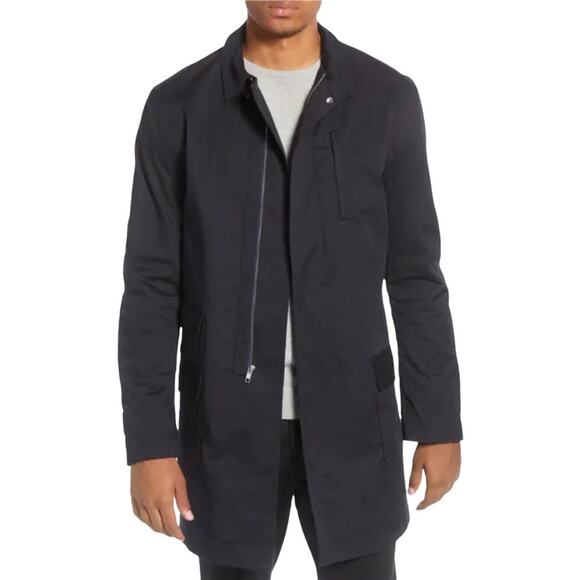 BLDWN Men's Navy Decker Regular Fit Water Repellent Full Zip Jacket - Picture 1 of 14